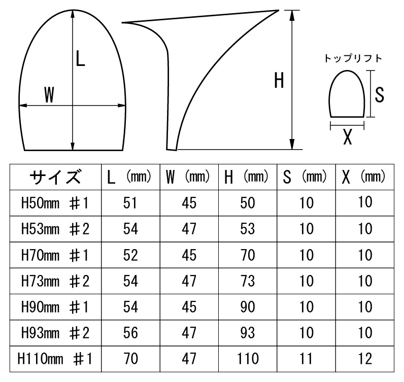 サイズ表