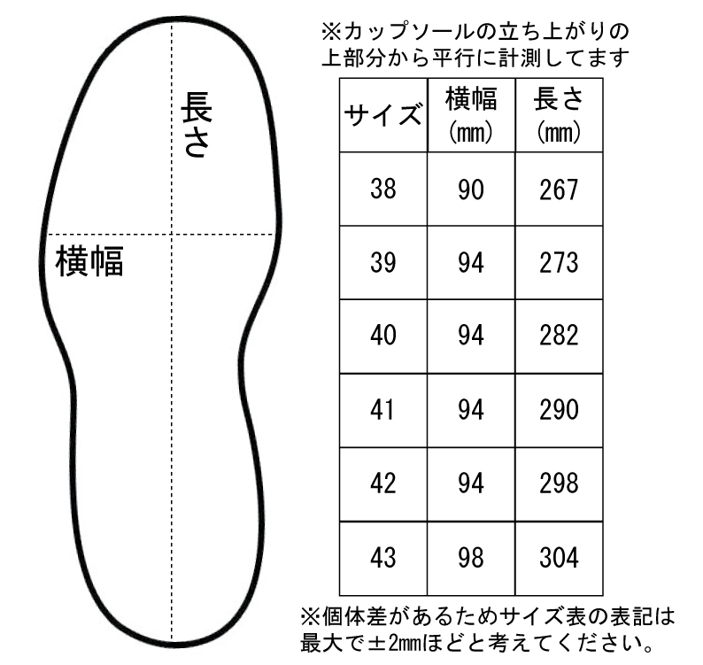 サイズ表