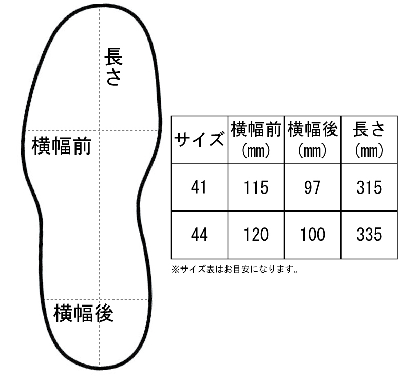 サイズ表