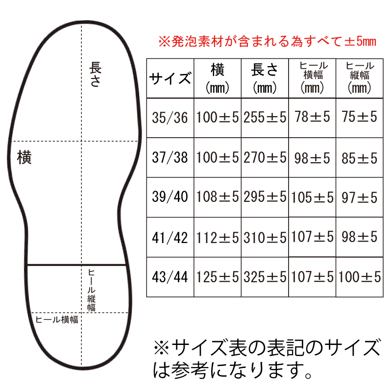 サイズ表